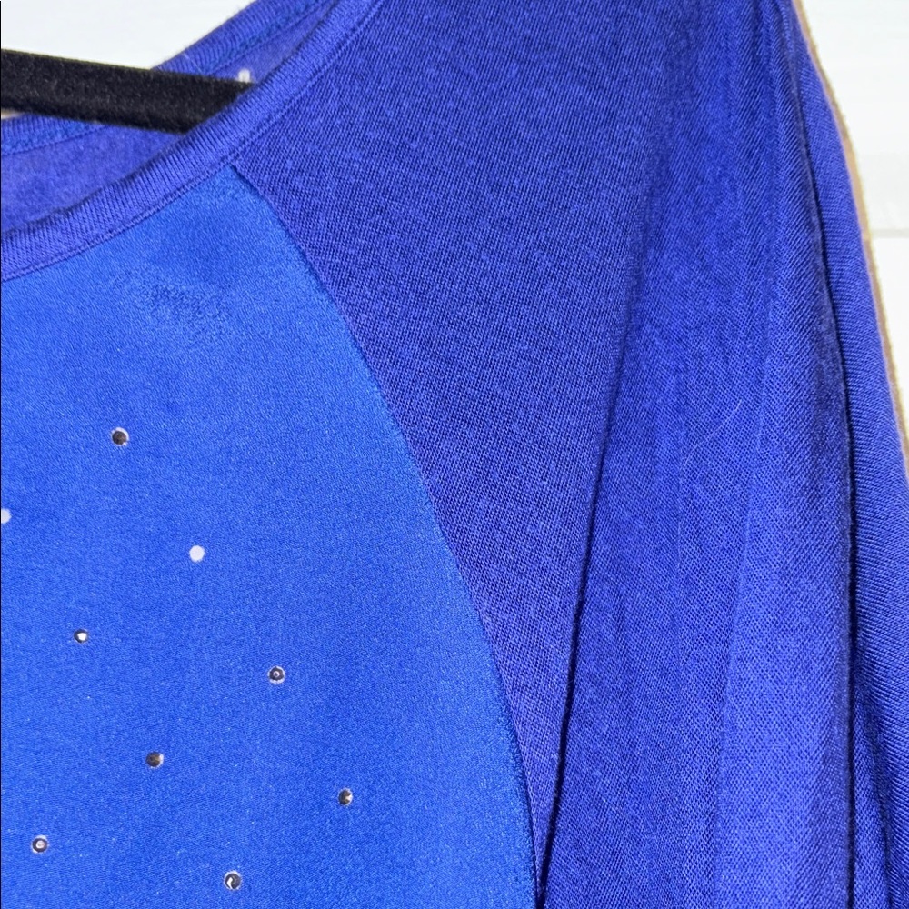 AGB Royal Blue Blouse with Sparkle Details - Picture 4 of 9